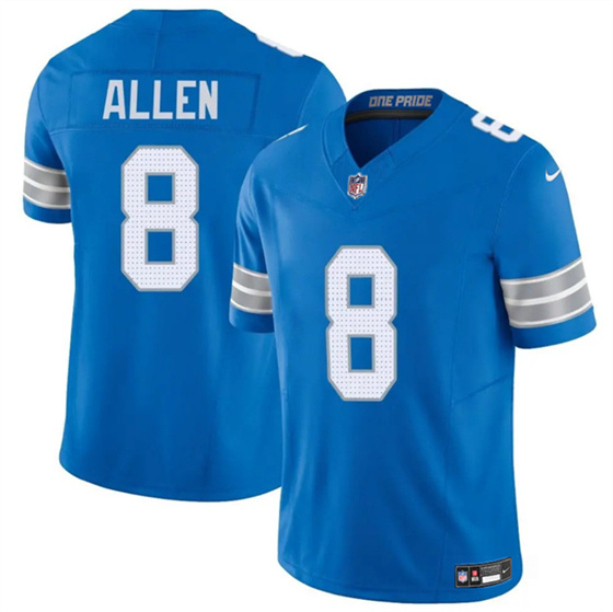 Men's Detroit Lions #8 Kyle Allen Blue 2025 F.U.S.E. Vapor Limited Football Stitched Jersey