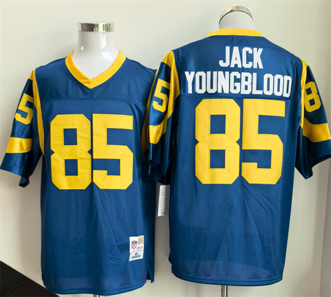 Men's Los Angeles Rams #85 Jack Youngblood Royal Throwback Football Stitched Jersey