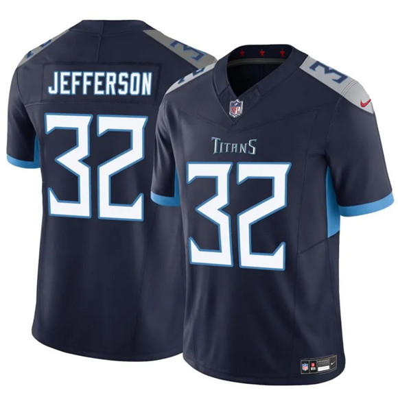 Men's Tennessee Titans #32 Jermar Jefferson Navy 2025 F.U.S.E. Vapor Limited Football Stitched Jersey