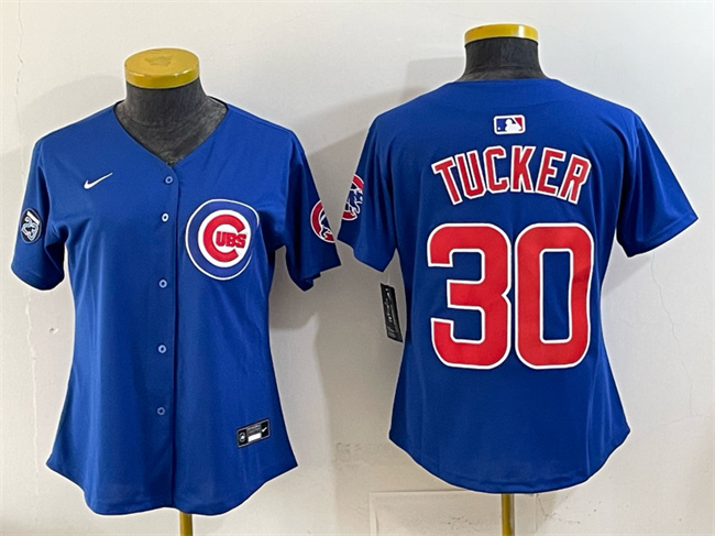 Youth Chicago Cubs #30 Kyle Tucker Royal 'Ryne Sandberg Tribute' Vapor Limited V2 Stitched Baseball Jersey