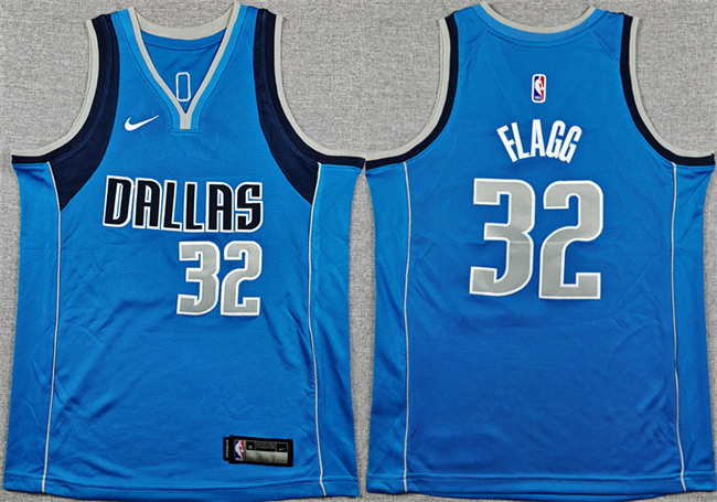 Youth Dallas Mavericks #32 Cooper Flagg Blue 2025 Icon Edition Stitched Basketball Jersey