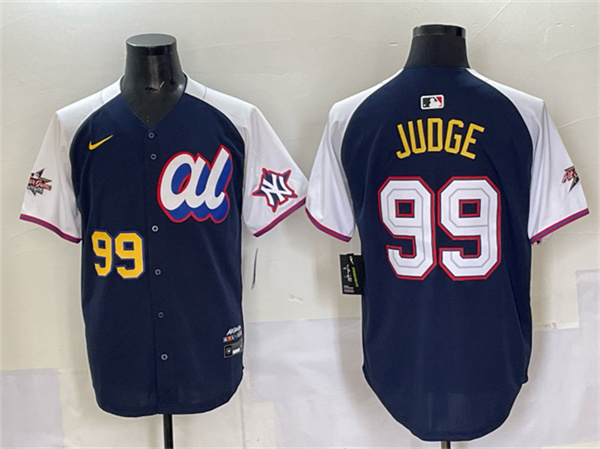 Men's American League #99 Aaron Judge Navy Alternate 2025 All-Star Edition Limited Stitched Baseball Jersey