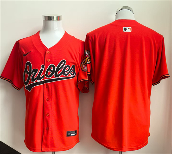 Men's Baltimore Orioles Blank Orange Limited Stitched Jersey