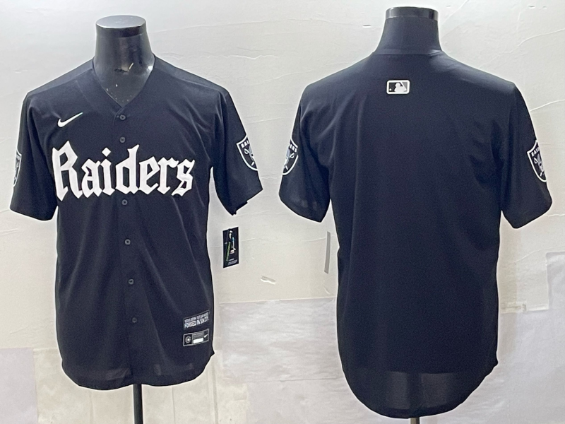 Men's Las Vegas Raiders Blank Black 'Gothic Sin City Shadows Edition' Vapor Limited Stitched Baseball Jersey