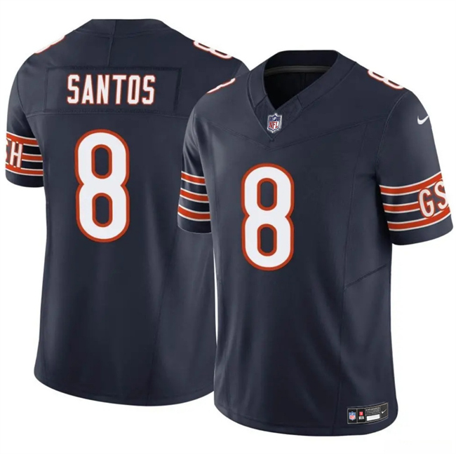 Men's Chicago Bears #8 Cairo Santos Navy 2025 F.U.S.E. Vapor Untouchable Limited Stitched Football Jersey