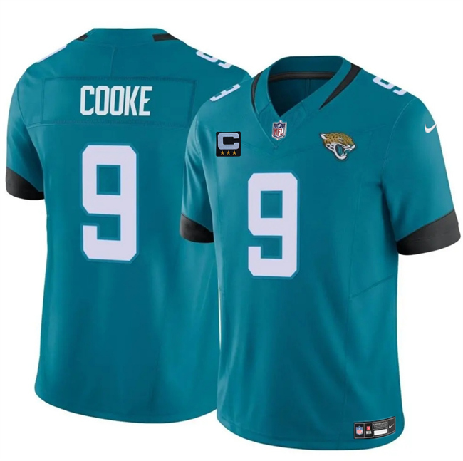 Men's Jacksonville Jaguars #9 Logan Cooke Teal 2025 F.U.S.E. With 3-Star C Patch Vapor Untouchable Limited Football Stitched Jersey