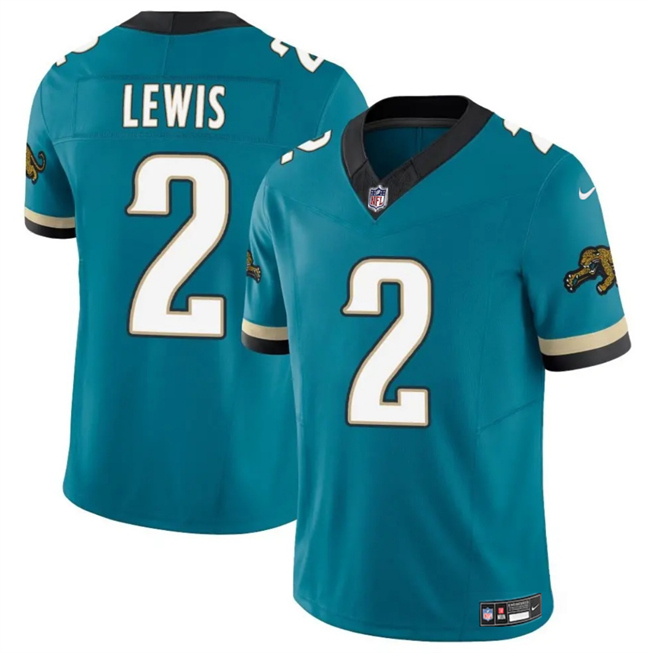 Men's Jacksonville Jaguars #2 Jourdan Lewis Teal 2025 F.U.S.E. Prowler Throwback Vapor Limited Football Stitched Jersey