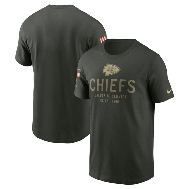 Men's Kansas City Chiefs Forest Green 2025 Salute to Service Sideline Primary Edge Dri-FIT T-Shirt