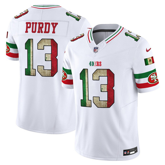 Men's San Francisco 49ers #13 Brock Purdy White 2025 F.U.S.E. Mexico Vapor Limited Football Stitched Jersey