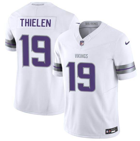 Men's Minnesota Vikings #19 Adam Thielen White 2025 F.U.S.E. Winter Warrior Limited Football Stitched Jersey