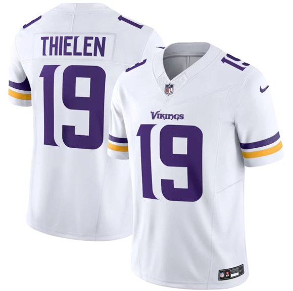 Men's Minnesota Vikings #19 Adam Thielen White 2025 F.U.S.E. Vapor Untouchable Limited Football Stitched Jersey
