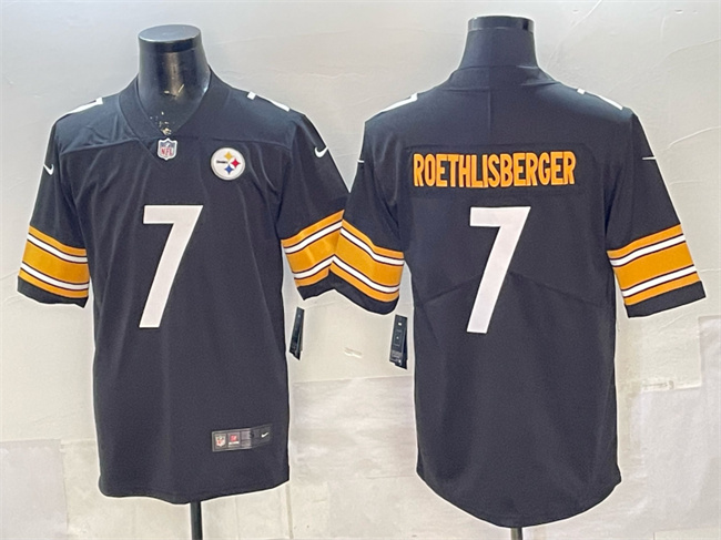 Men's Pisttburgn Steelers #7 Ben Roethlisberger Black Vapor Untouchable Limited Stitched Football Jersey