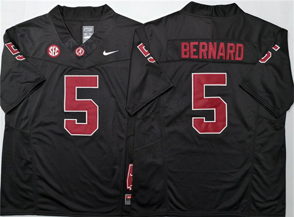 Men's Alabama Crimson Tide #5 Germie Bernard Black F.U.S.E Stitched Football Jersey