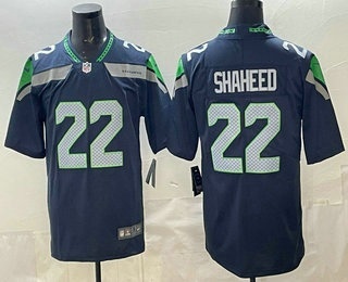 Men's Seattle Seahawks #22 Rashid Shaheed Limited Navy Vapor Jersey