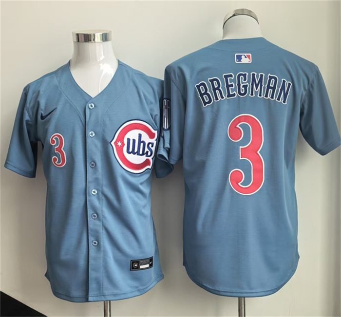 Men's Chicago Cubs #3 Alex Bregman Blue 2026 Limited Stitched Baseball Jersey