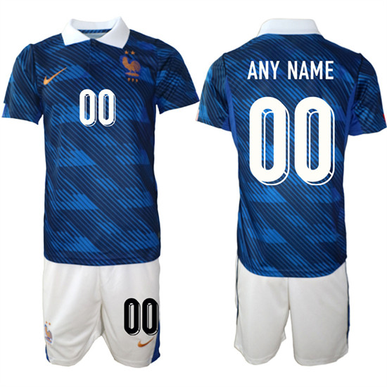 Men's France Custom Any Name And Number National Team FIFA x World Cup 2026 Home On Field Jersey