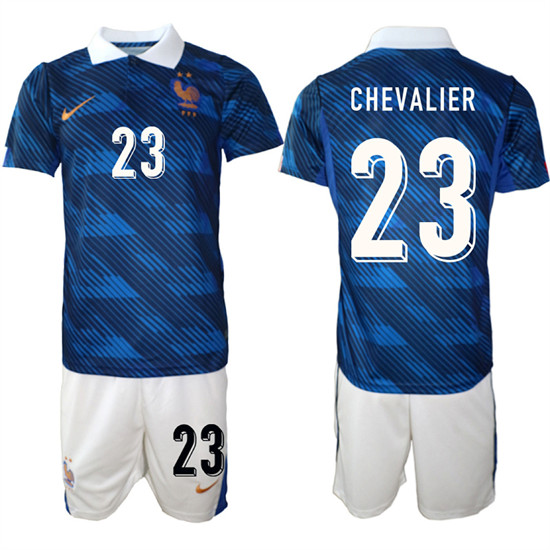 Men's France #23 CHEVALIER National Team FIFA x World Cup 2026 Home On Field Jersey