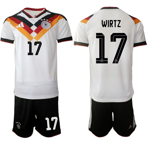 Men's Germany #17 WIRTZ National Team FIFA x World Cup 2026 Home White On Field Jersey
