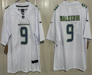 Men's Seattle Seahawks #9 Kenneth Walker III Limited White Fashion Vapor Jersey