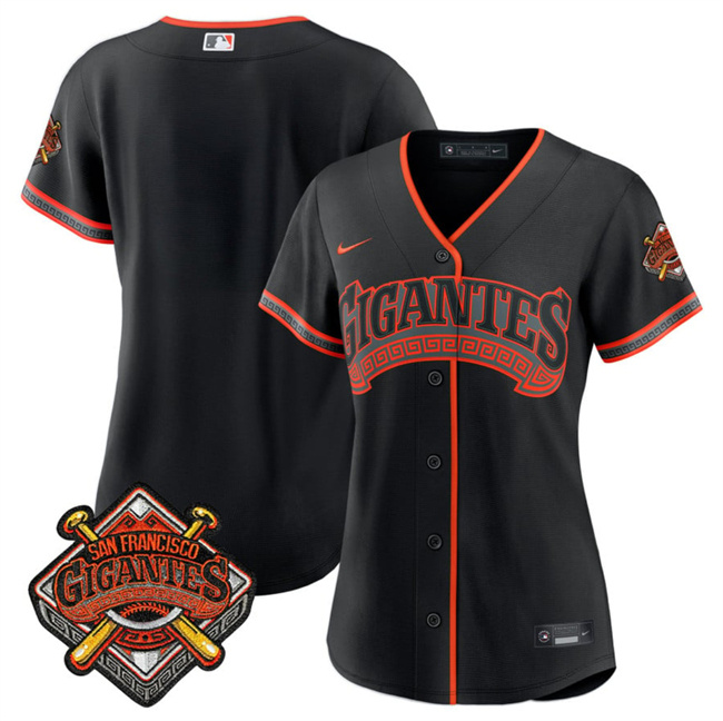 Women's San Francisco Giants Blank Black 2026 Alternate Stadium Stitched Baseball Jersey(Run Small)