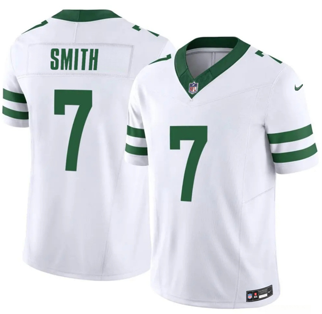 Men's New York Jets #7 Geno Smith White 2025 F.U.S.E. Vapor Untouchable Limited Stitched Jersey