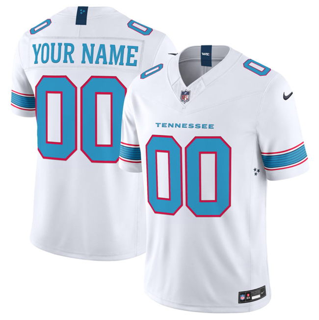Men's Tennessee Titans Active Player Custom White 2026 F.U.S.E. Vapor Limited Stitched Football Jersey