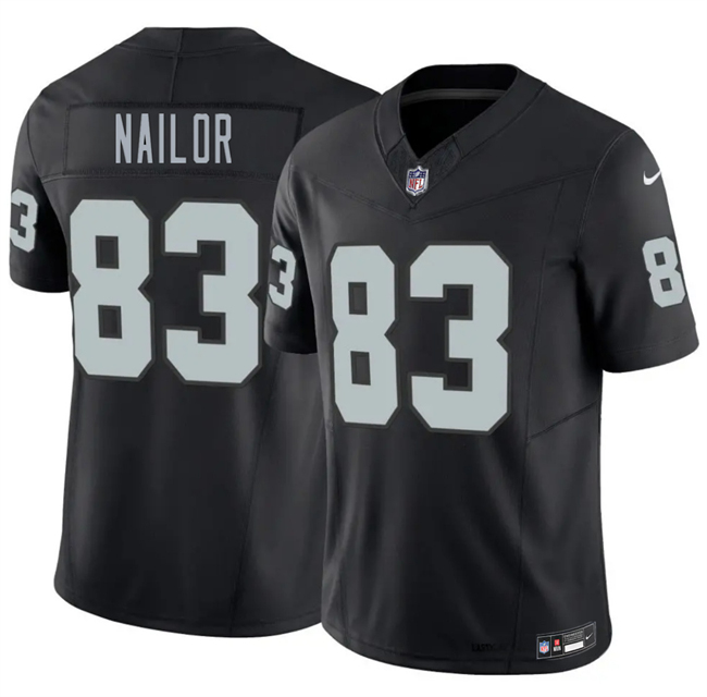 Men's Las Vegas Raiders #83 Jalen Nailor Black 2026 F.U.S.E. Vapor Untouchable Limited Stitched Football Jersey