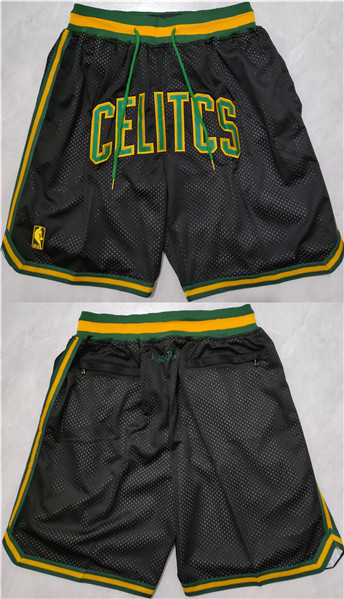 Mens Boston Celtics Black Shorts