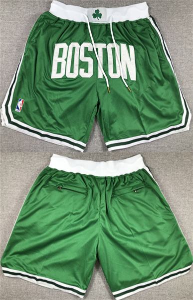 Mens Boston Celtics Green Shorts (Run Small)