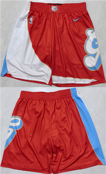 Men's Memphis Grizzlies Red City Edition Shorts (Run Small)