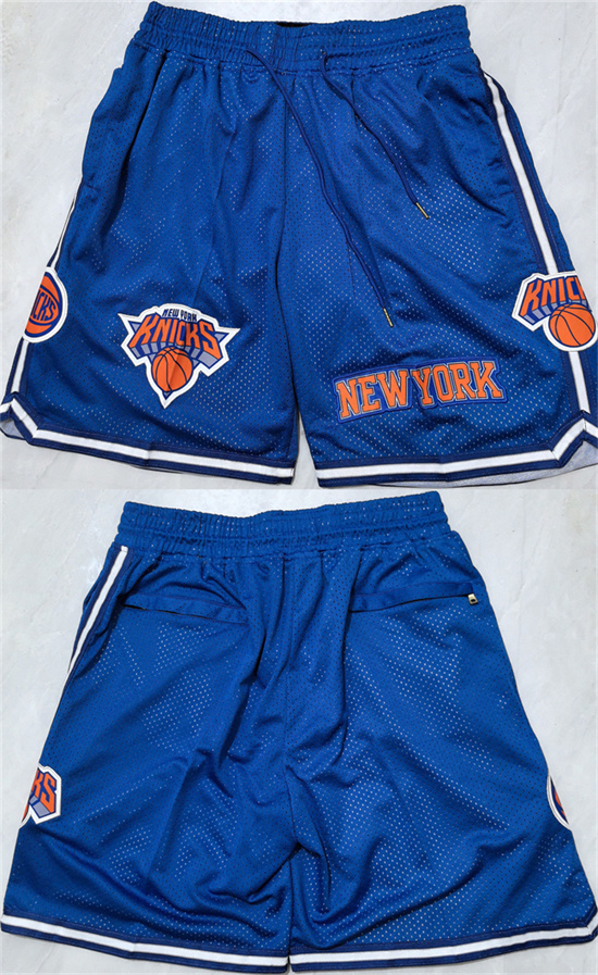 Men's New Yok Knicks Royal Shorts (Run Small)