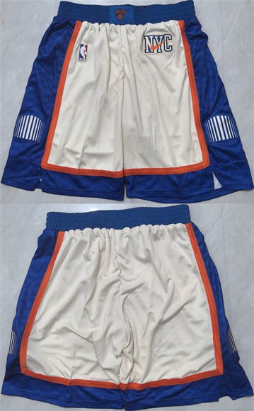 Men's New Yok Knicks White 2026 Shorts (Run Small)