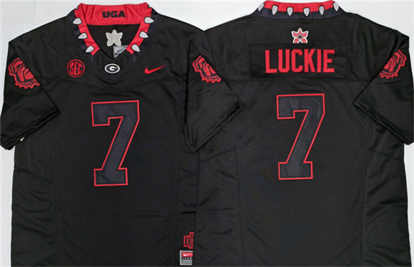 Men's Georgia Bulldogs #7 Lawson Luckie White 2026 F.U.S.E. Stitched Jersey