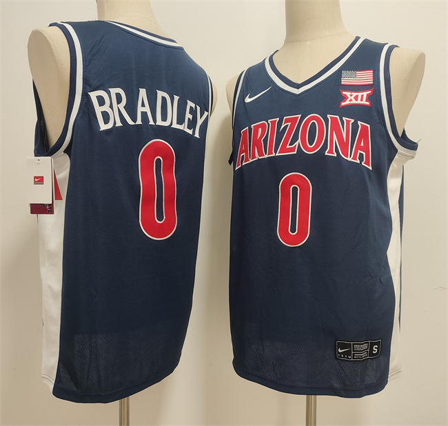 Men's Arizona Wildcats #0 Jaden Bradley Navy Stitched Jersey