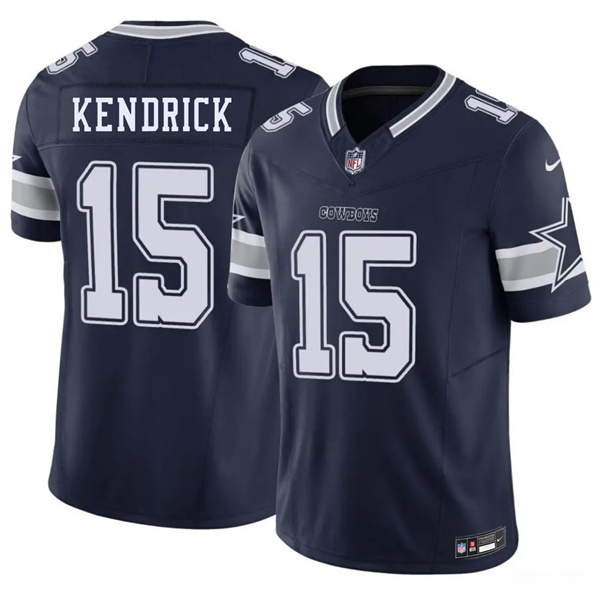 Men's Dallas Cowboys #15 Derion Kendrick Navy 2026 F.U.S.E Vapor Untouchable Limited Stitched Football Jersey