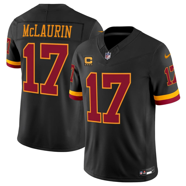 Men's Washington Commanders #17 Terry McLaurin Black 2026 F.U.S.E. Hail Raiser Alternate Vapor Limited Stitched Football Jersey