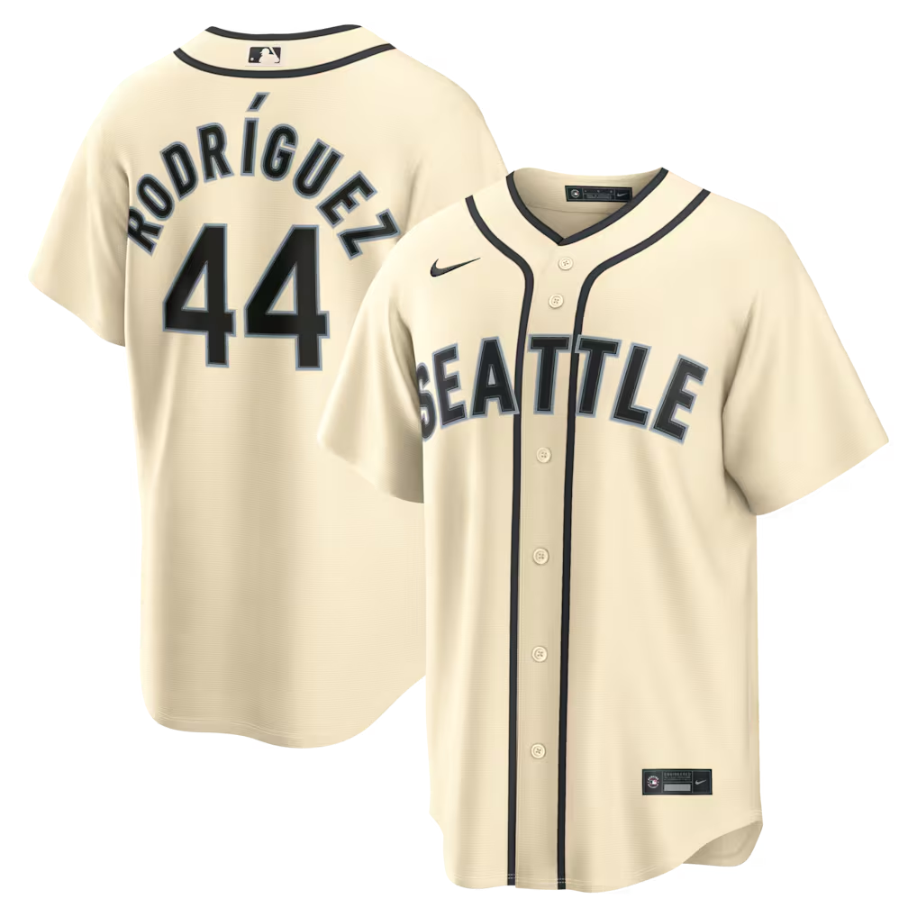 Men's Seattle Mariners #44 Julio Rodríguez Alternate Cream Jersey
