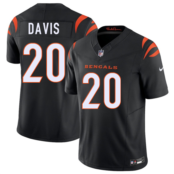 Men's Cincinnati Bengals #20 Tacario Davis Black 2026 Draft F.U.S.E. Vapor Untouchable Limited Football Stitched Jersey