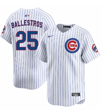 Men's Chicago Cubs #25 Moises ballesteros White Cool Base Stitched Baseball Jersey