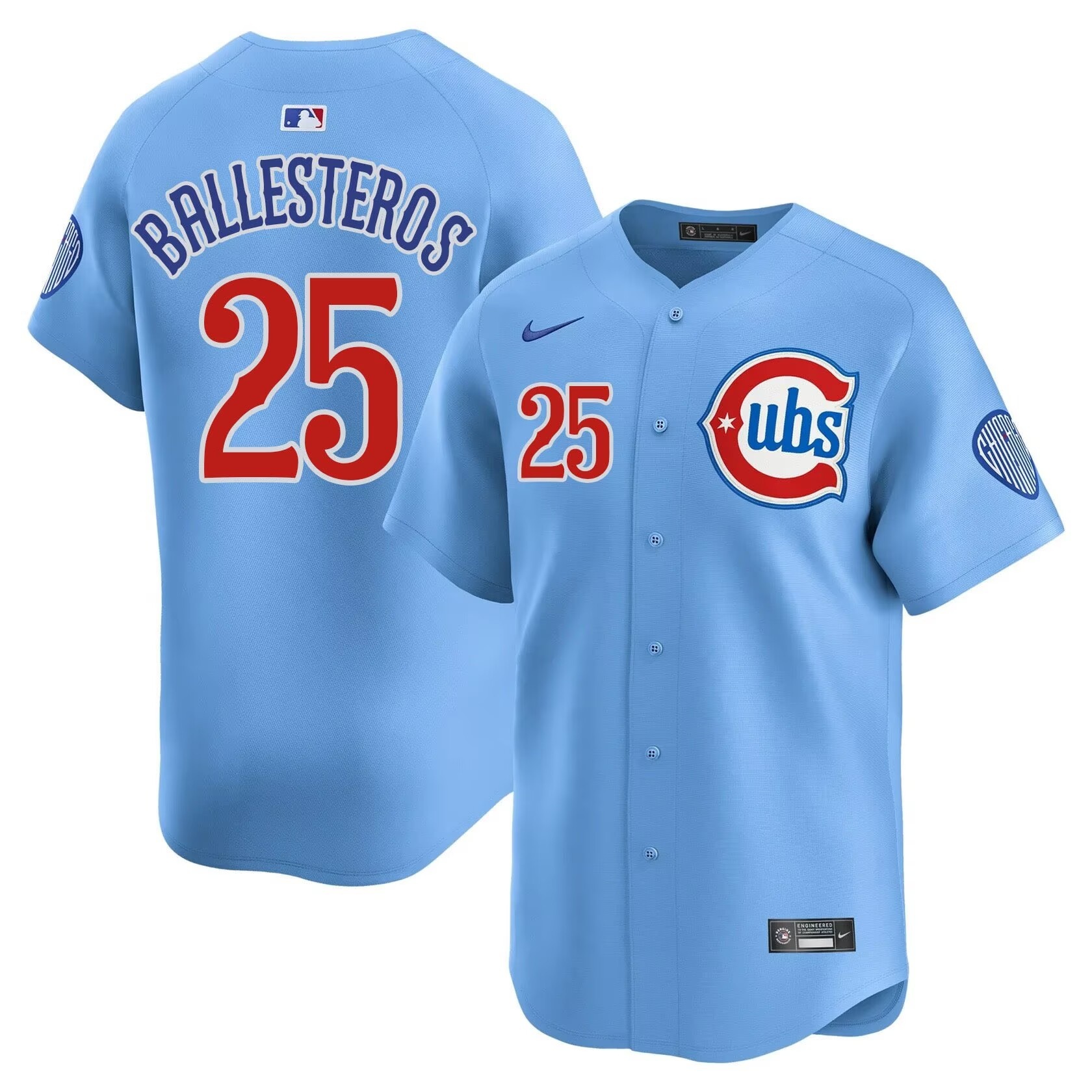 Men's Chicago Cubs #25 Moises ballesteros Blue 2024 25 2nd Alternate Limited Stitched Baseball Jersey