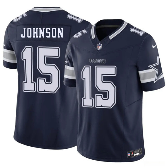 Men's Dallas Cowboys #15 Manuel Johnson Navy 2026 F.U.S.E. Vapor Untouchable Limited Stitched Football Jersey