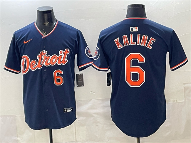 Men's Detroit Tigers #6 Al Kaline Navy 2026 Alternate Vapor Premier Limited Stitched Baseball Jersey