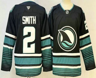 Men's San Jose Sharks #2 Will Smith Black Authentic Jersey