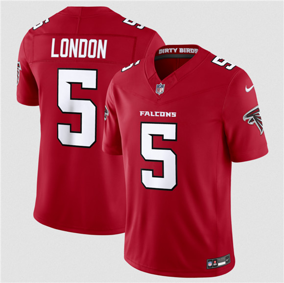 Men's Atlanta Falcons #5 Drake London Red 2026 New F.U.S.E. Vapor Untouchable Limited Football Stitched Jersey