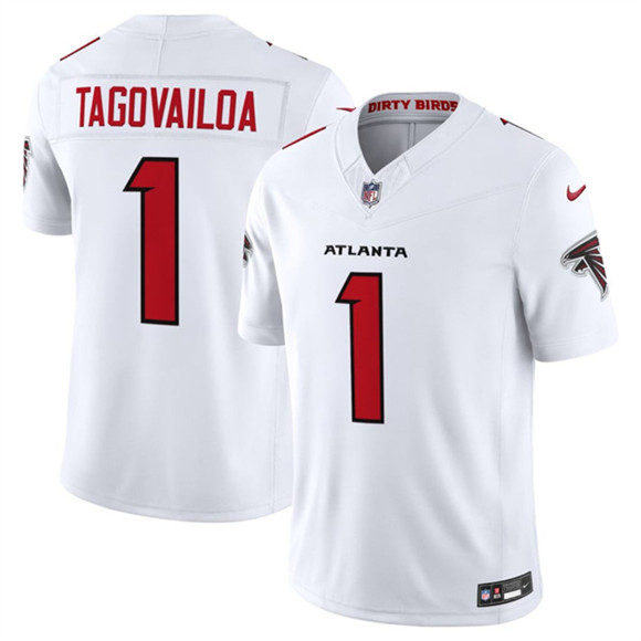 Men's Atlanta Falcons #1 Tua Tagovailoa White 2026 New F.U.S.E. Vapor Untouchable Limited Football Stitched Jersey