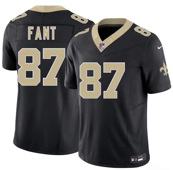 Men's New Orleans Saints #87 Noah Fant Black 2026 F.U.S.E Vapor Limited Football Stitched Jersey