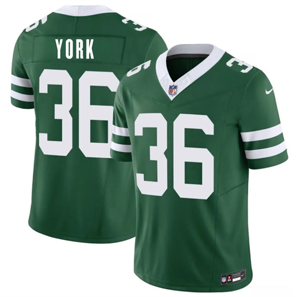 Men's New York Jets #36 Cade York Green 2026 F.U.S.E. Vapor Untouchable Limited Football Stitched Jersey