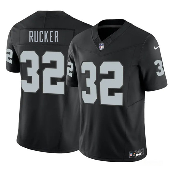 Men's Las Vegas Raiders #32 Corey Rucker Black 2026 Draft F.U.S.E. Vapor Untouchable Limited Football Stitched Jersey