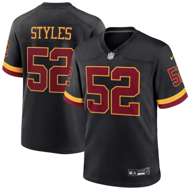 Men's Washington Commanders #52 Sonny Styles Black 2026 F.U.S.E. Hail Raiser Alternate Vapor Limited Stitched Football Jersey