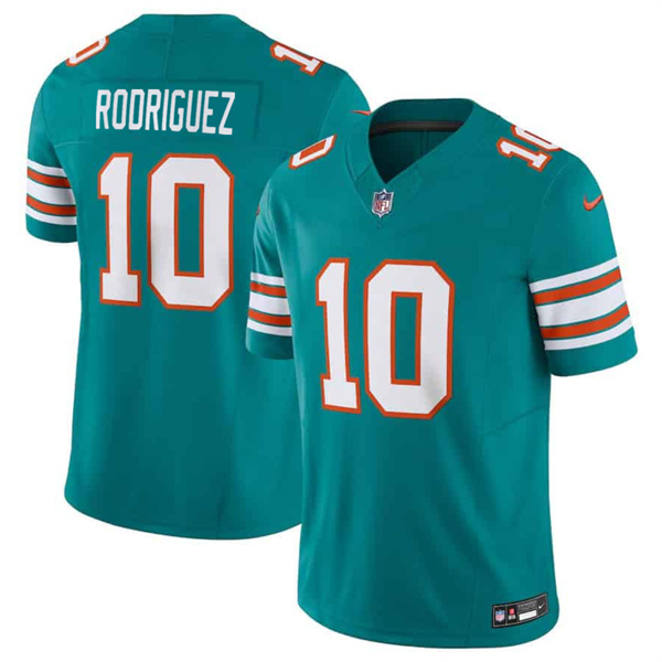 Men's Miami Dolphins #10 Jacob Rodriguez Aqua 2026 Draft F.U.S.E. Vapor Limited Football Stitched Jersey